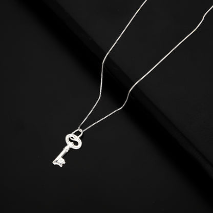 Sterling Silver 925 Necklace (Chain with Key Pendant) - FKJNKLSL9529