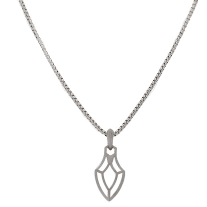 Sterling Silver 925 Meteorite Arrowhead Necklace - FKJNKLSL9648