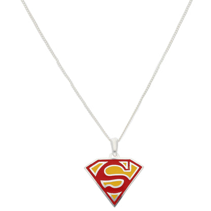 Sterling Silver 925 Chain With Superman Pendant Men's Necklace - FKJNKLSL9651