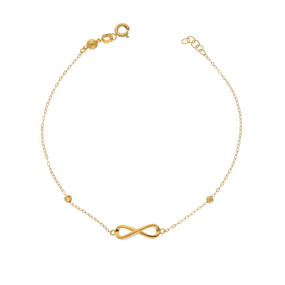 Gold Infinity Shaped Bracelet 21KT - FKJBRL21KM9502