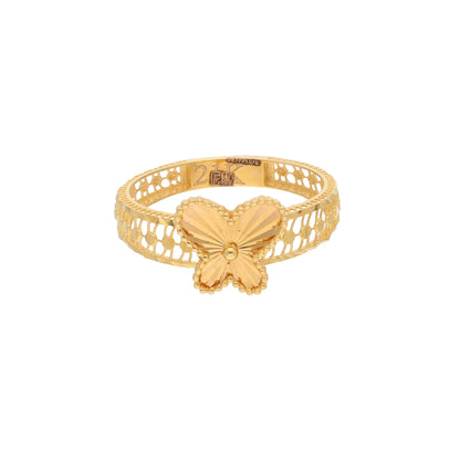 Gold Fashionable Butterfly Design Ring 21KT - FKJRN21KM9682