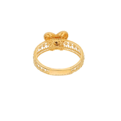 Gold Fashionable Butterfly Design Ring 21KT - FKJRN21KM9682