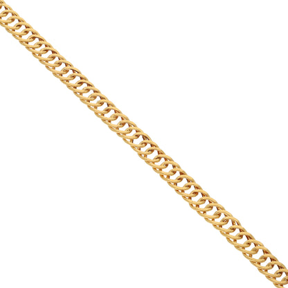 Gold Curb Shaped Bracelet 21KT - FKJBRL21KM9555