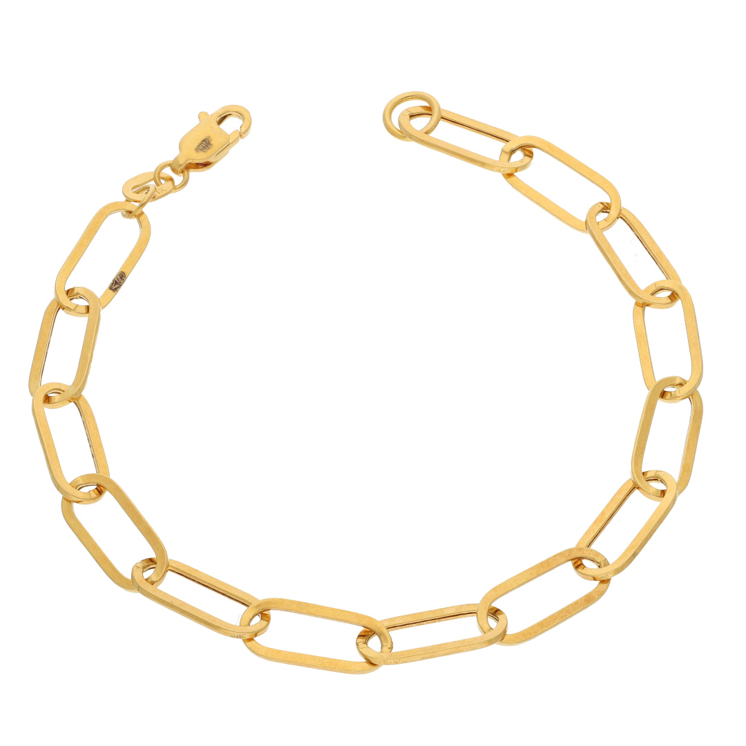 Gold Interlink Bracelet 21KT - FKJBRL21KM9556