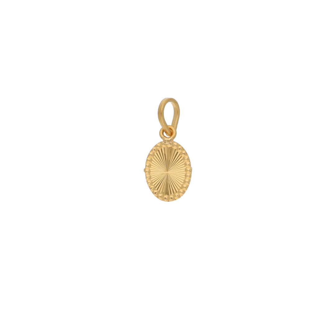 Gold Classic Oval Shaped Pendant 18KT - FKJPND21KM9579