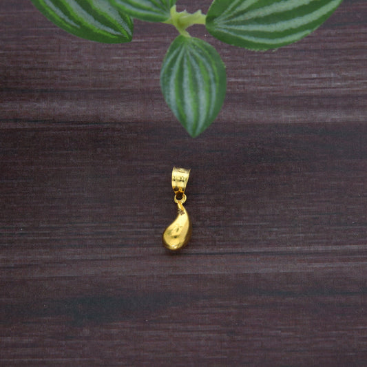 Gold Tear Drop Shaped Pendant 21KT - FKJPND21KM9600