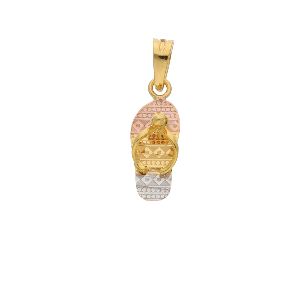 Gold Flip-Flop Shaped Pendant 21KT - FKJPND21KM9612