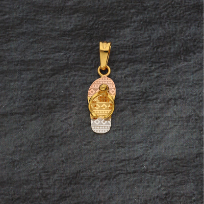 Gold Flip-Flop Shaped Pendant 21KT - FKJPND21KM9612