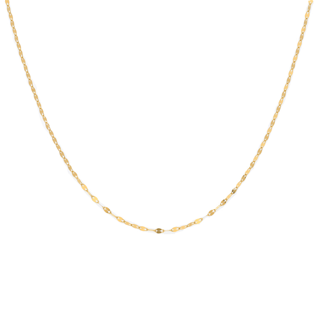 Gold 16 Inches Interlink Chain 21KT - FKJCN21KM9694