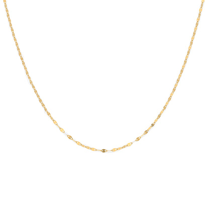 Gold 16 Inches Interlink Chain 21KT - FKJCN21KM9694