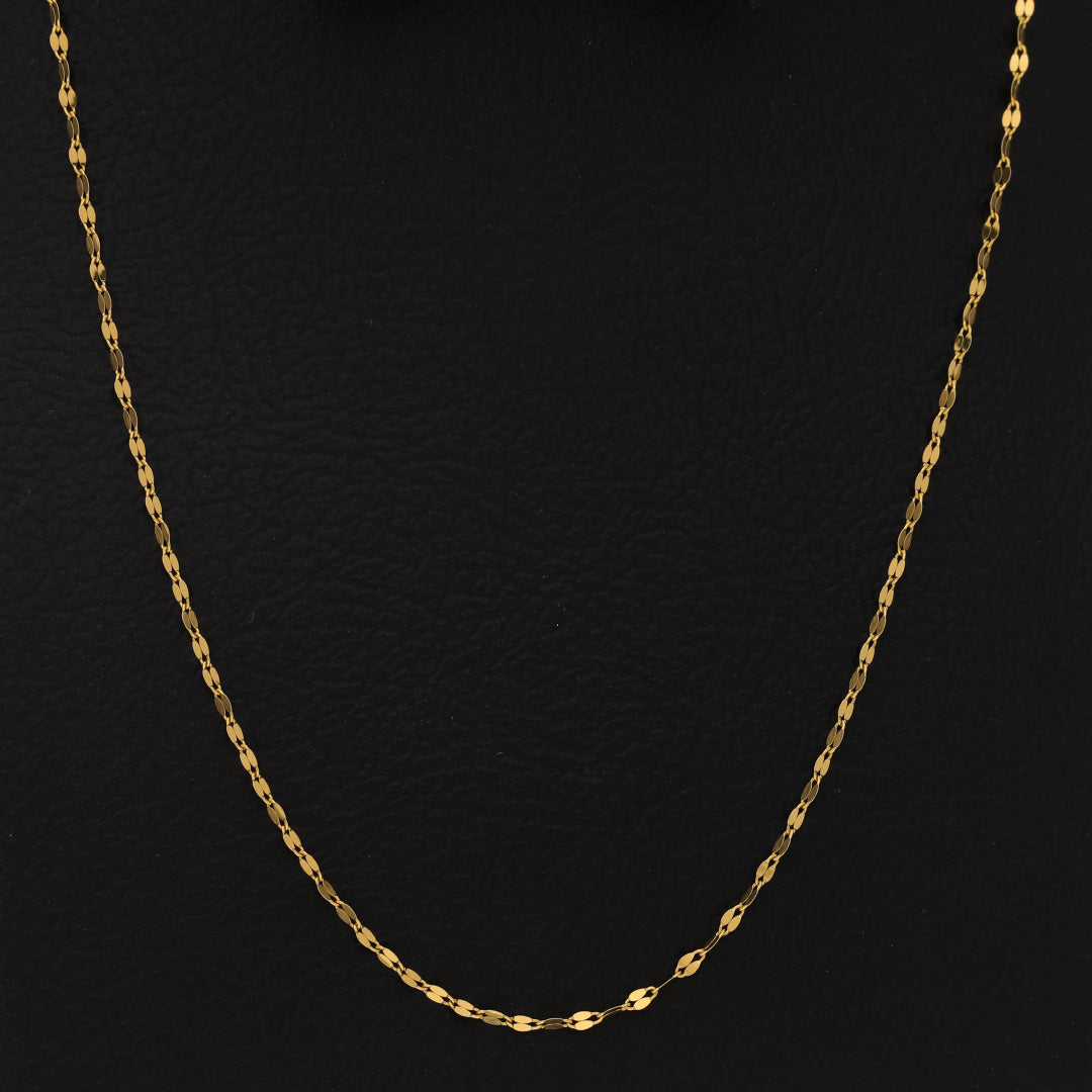 Gold 16 Inches Interlink Chain 21KT - FKJCN21KM9694