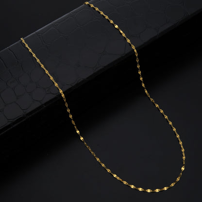 Gold 16 Inches Interlink Chain 21KT - FKJCN21KM9694