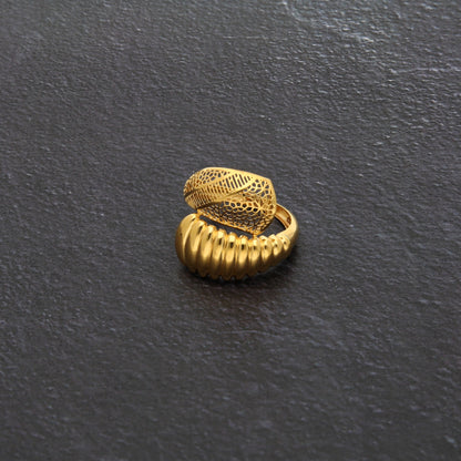 Gold Premium Handcrafted Ring 21KT - FKJRN21KM9700