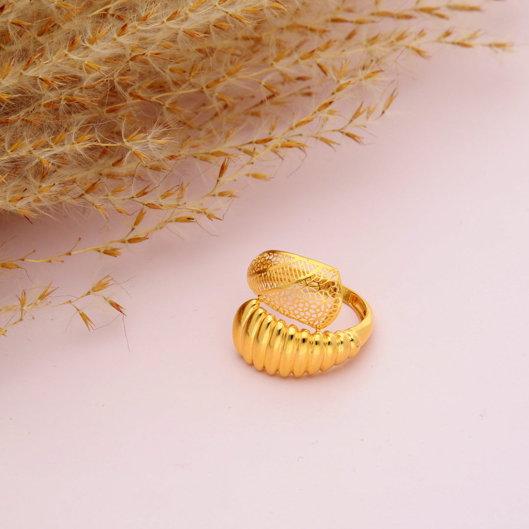 Gold Premium Handcrafted Ring 21KT - FKJRN21KM9700