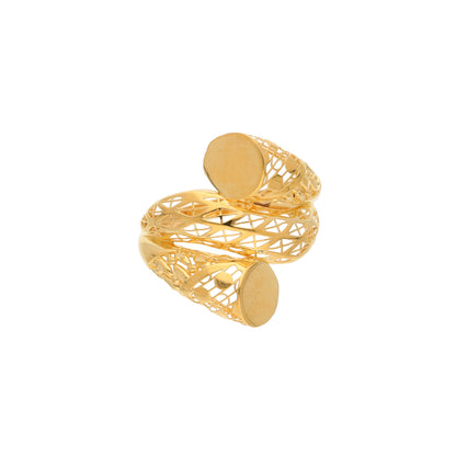 Gold Cutwork Fancy Shaped Ring 21KT - FKJRN21KM9704