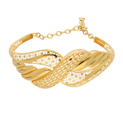 Gold Filigree Wrap Design Bangle 21KT - FKJBNG21KM9707