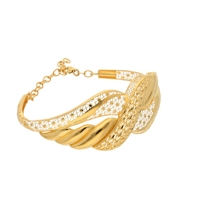 Gold Filigree Wrap Design Bangle 21KT - FKJBNG21KM9707