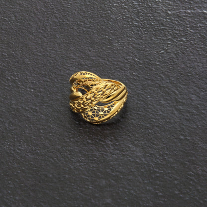 Gold Filigree Wrap Design Ring 21KT - FKJRN21KM9708