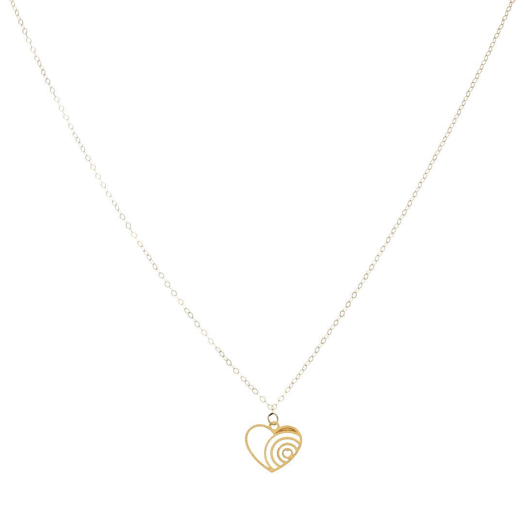 Gold Necklace (Chain With Heart Shaped Pendant) 21KT - FKJNKL21KM9773