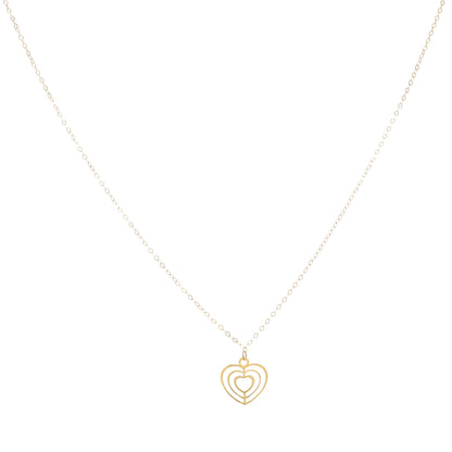 Gold Heart Shaped Necklace 21KT - FKJNKL21KM9801