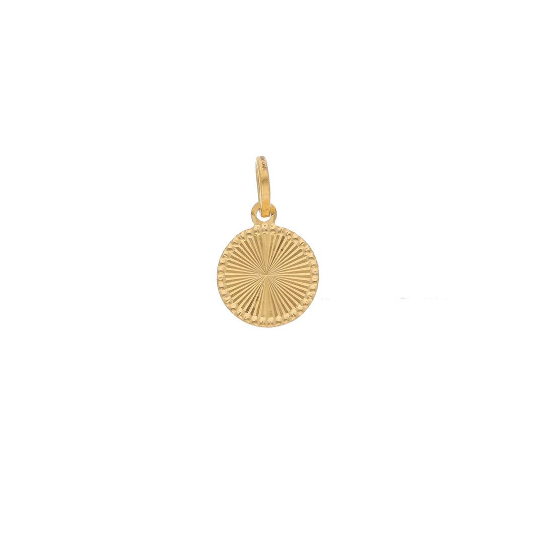 Gold Round Shaped Pendant 21KT - FKJPND21KM9812