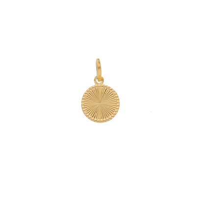 Gold Round Shaped Pendant 21KT - FKJPND21KM9812