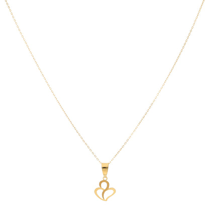 Gold Necklace (Chain With Inverted Hollow Drops Shaped Pendant) 21KT - FKJNKL21KM9816