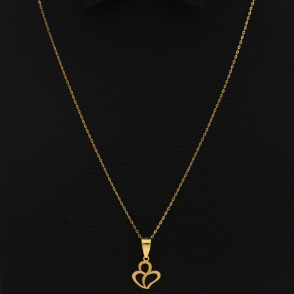 Gold Necklace (Chain With Inverted Hollow Drops Shaped Pendant) 21KT - FKJNKL21KM9816