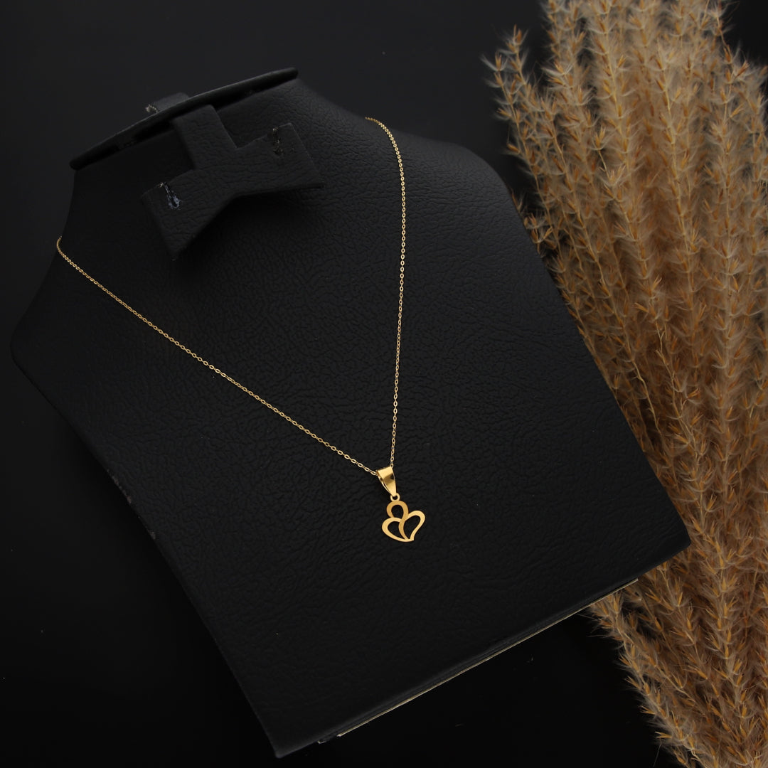 Gold Necklace (Chain With Inverted Hollow Drops Shaped Pendant) 21KT - FKJNKL21KM9816