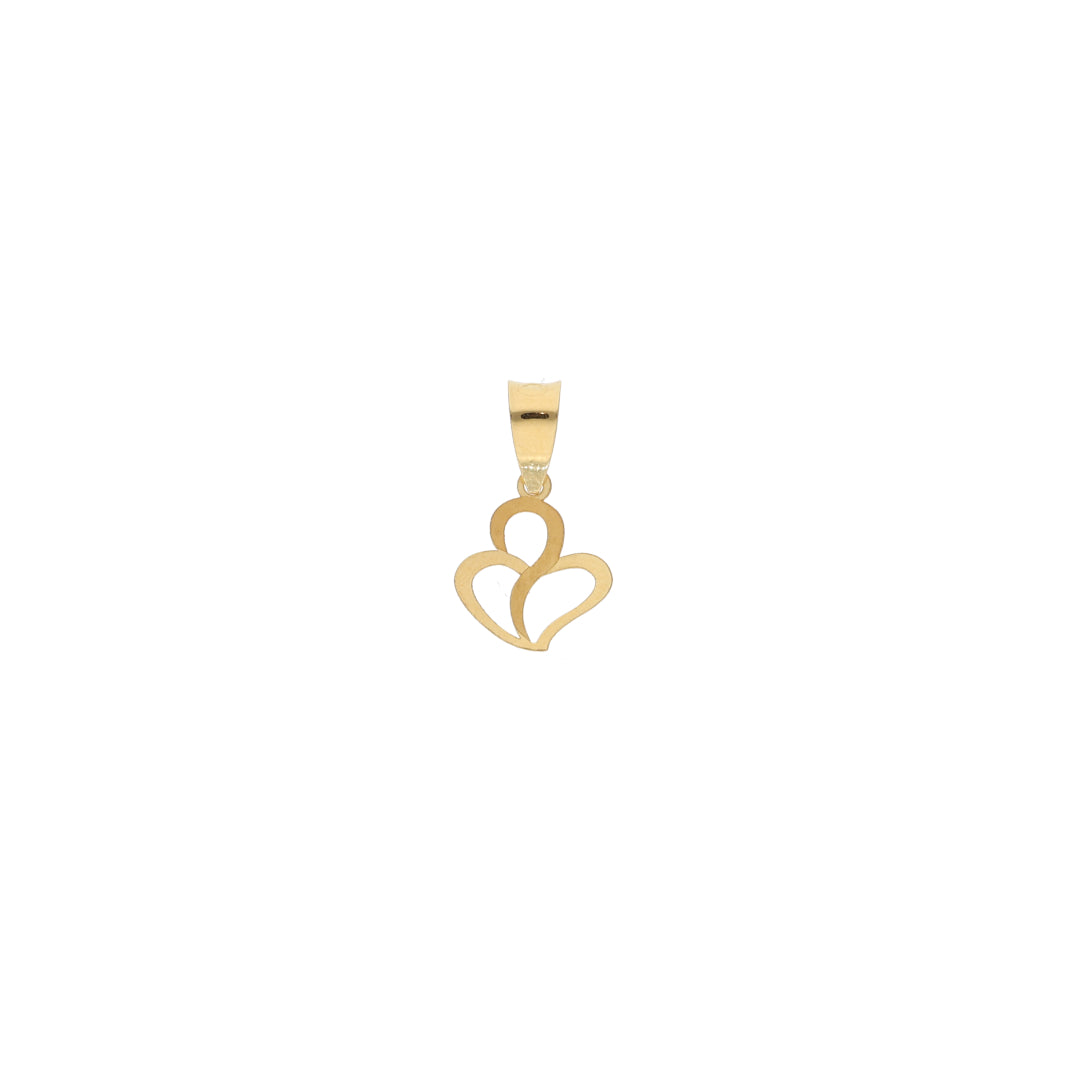 Gold Inverted Hollow Drops Shaped Pendant 21KT - FKJPND21KM9816