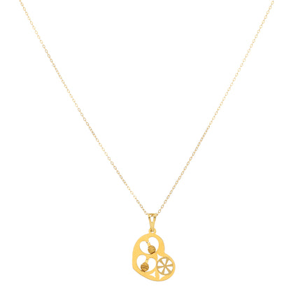 Gold Necklace (Chain With Heart Shaped Pendant) 21KT - FKJNKL21KM9826