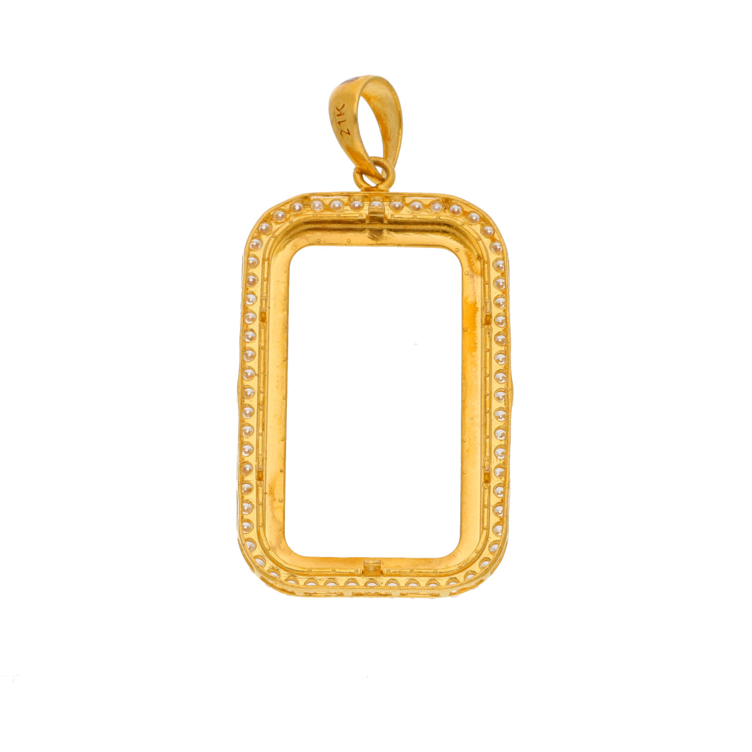 Gold Bar Holder Pendant 21KT - FKJPND21KM9907