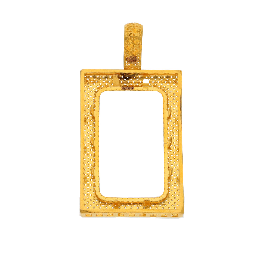 Gold Bar Holder Pendant 21KT - FKJPND21KM9908