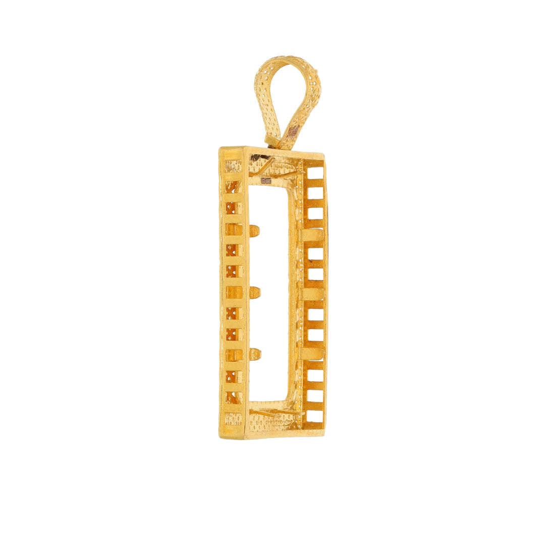 Gold Bar Holder Pendant 21KT - FKJPND21KM9908