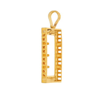 Gold Bar Holder Pendant 21KT - FKJPND21KM9908