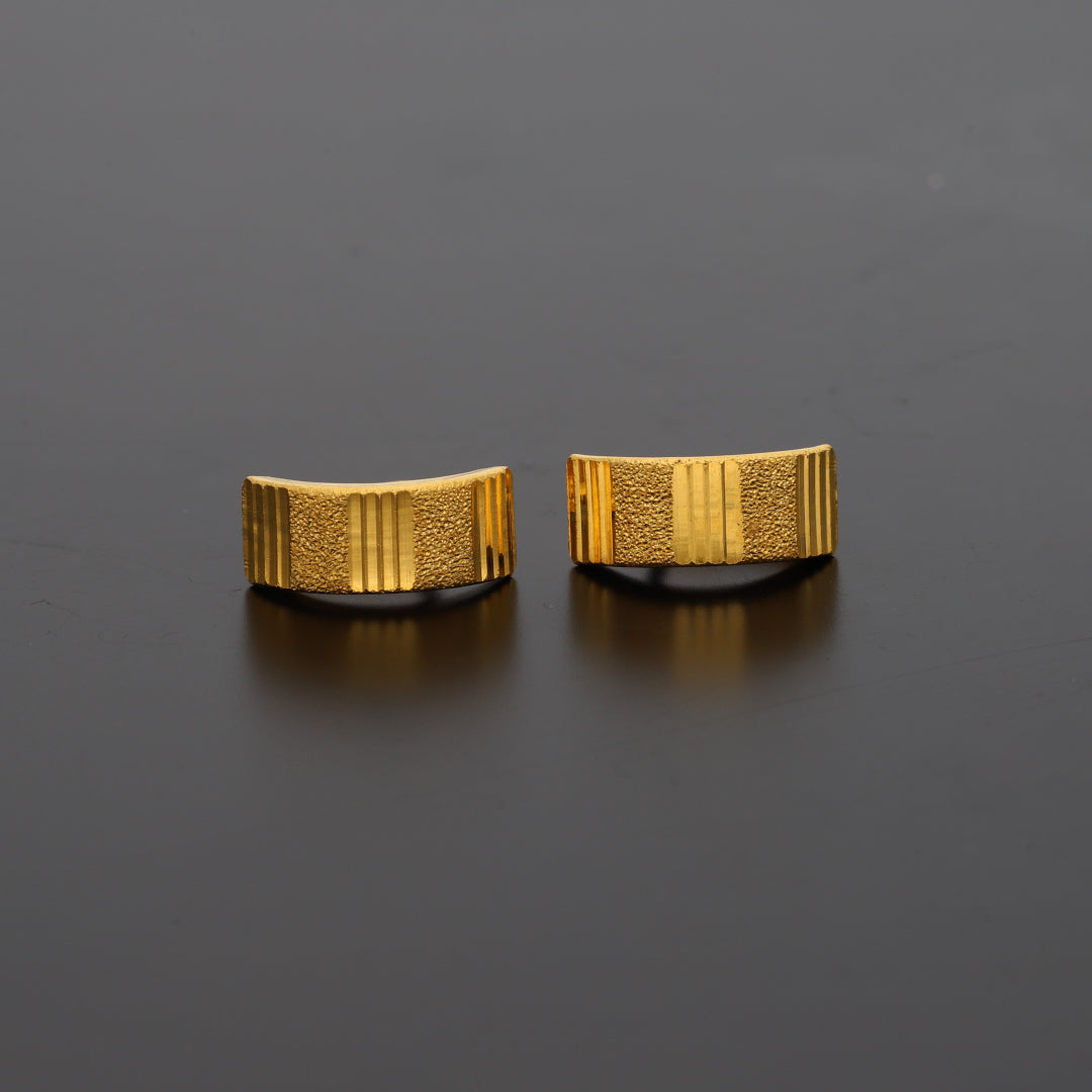 Gold Clip Earrings 21KT - FKJERN21KM9950