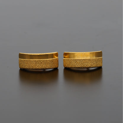 Gold Clip Earrings 21KT - FKJERN21KM9951