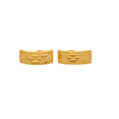 Gold Clip Earrings 21KT - FKJERN21KM9953