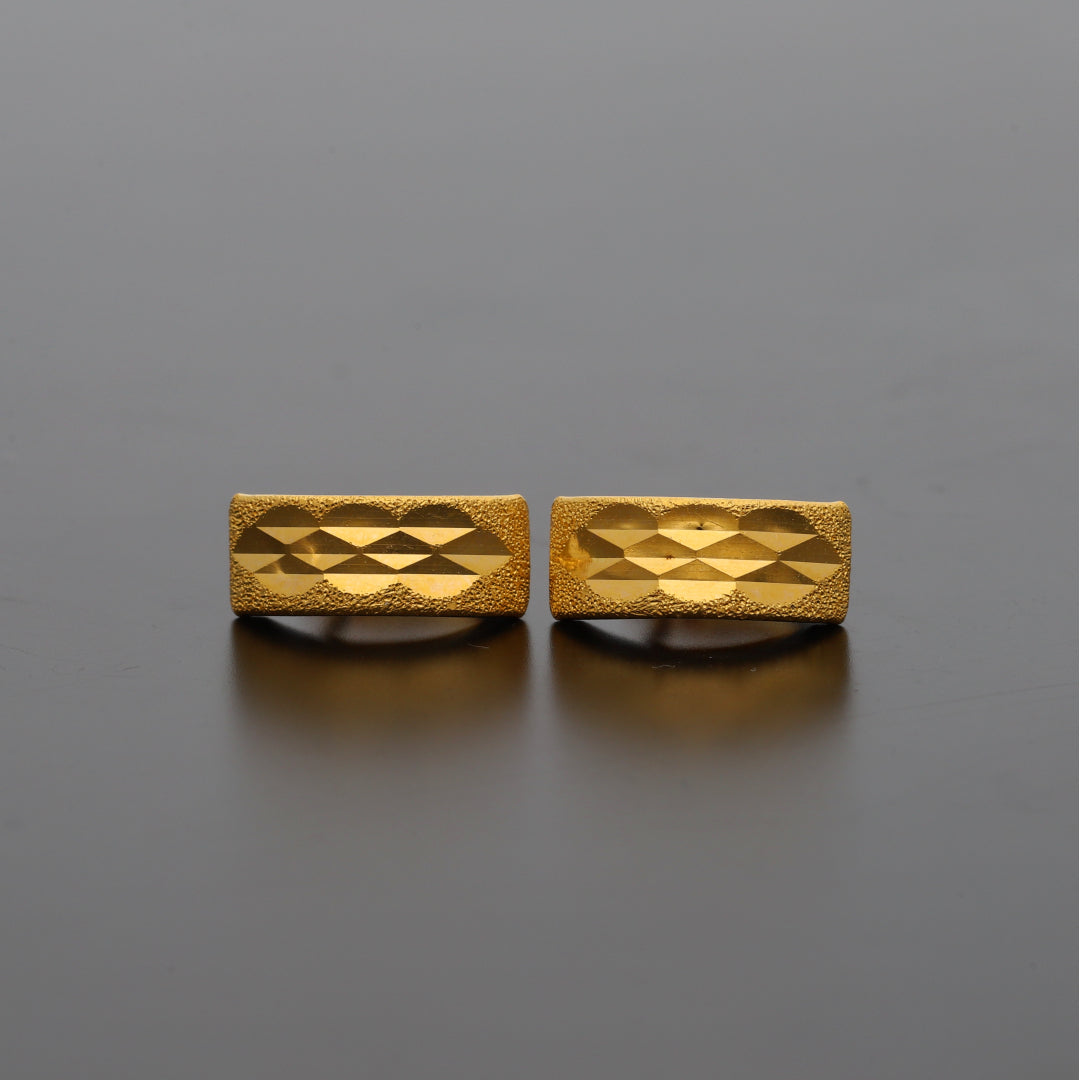 Gold Clip Earrings 21KT - FKJERN21KM9953