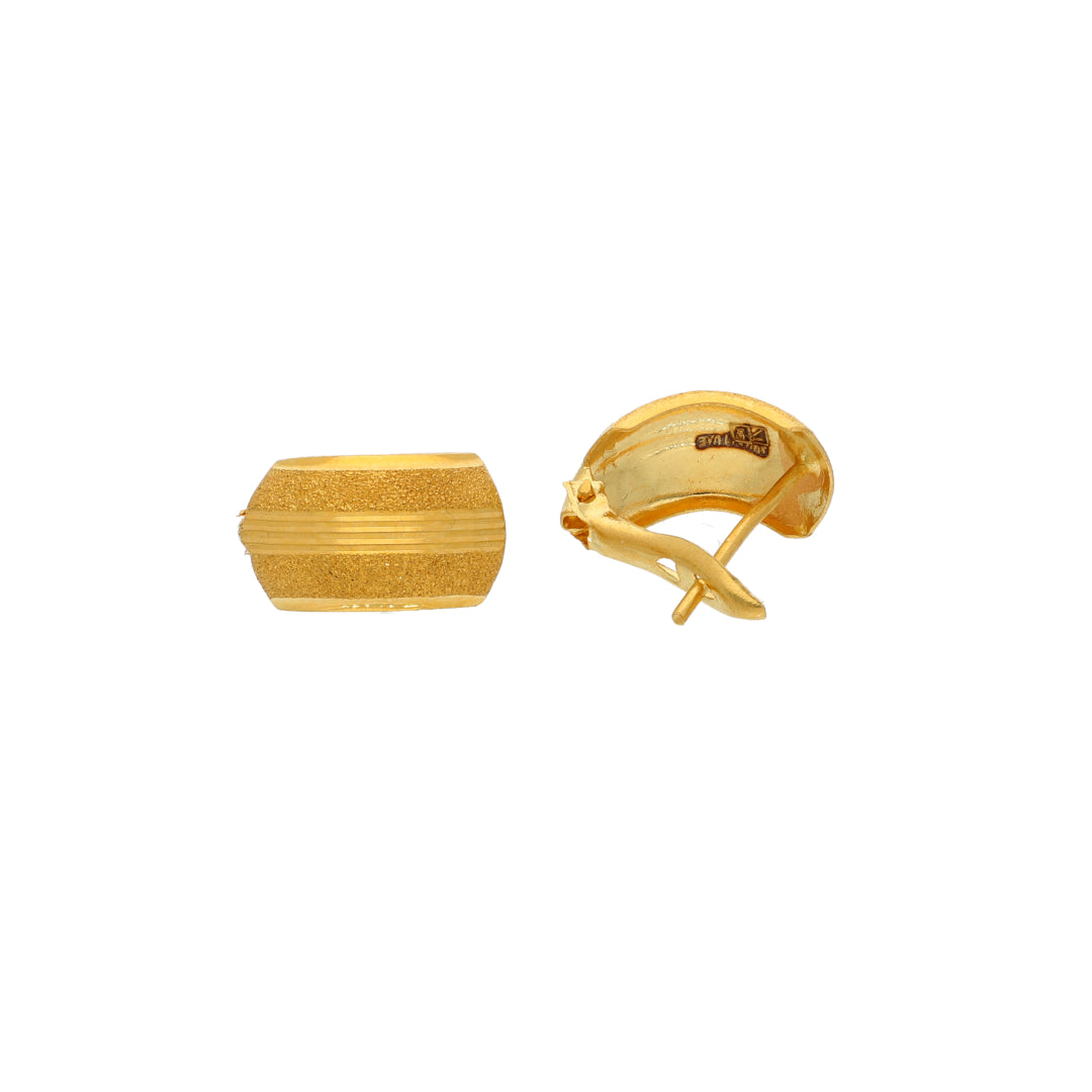 Gold Clip Earrings 21KT - FKJERN21KM9955