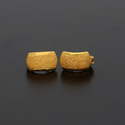 Gold Clip Earrings 21KT - FKJERN21KM9956