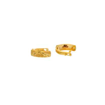 Gold Clip Earrings 21KT - FKJERN21KM9958