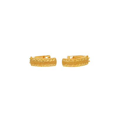 Gold Clip Earrings 21KT - FKJERN21KM9959