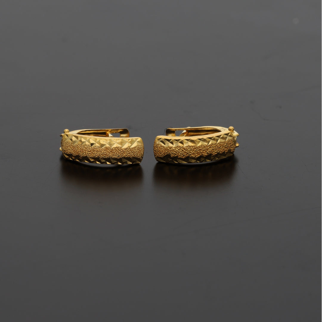 Gold Clip Earrings 21KT - FKJERN21KM9959