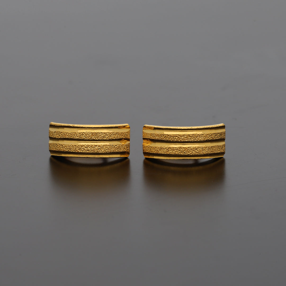 Gold Clip Earrings 21KT - FKJERN21KM9948