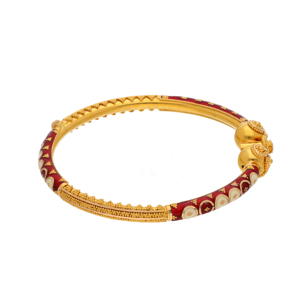 Gold Baby Bangle 21KT - FKJBNG21KM9977