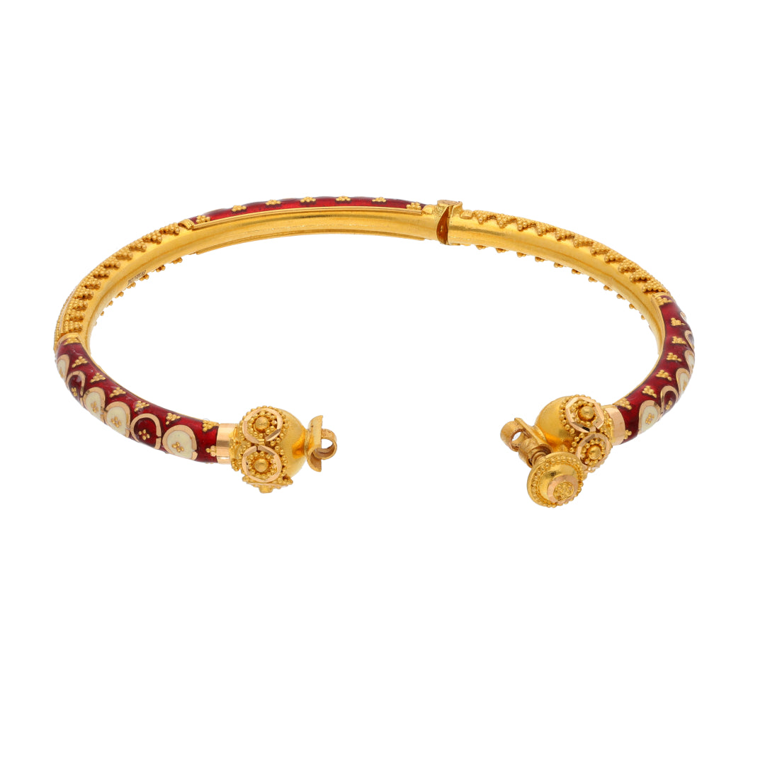 Gold Baby Bangle 21KT - FKJBNG21KM9977