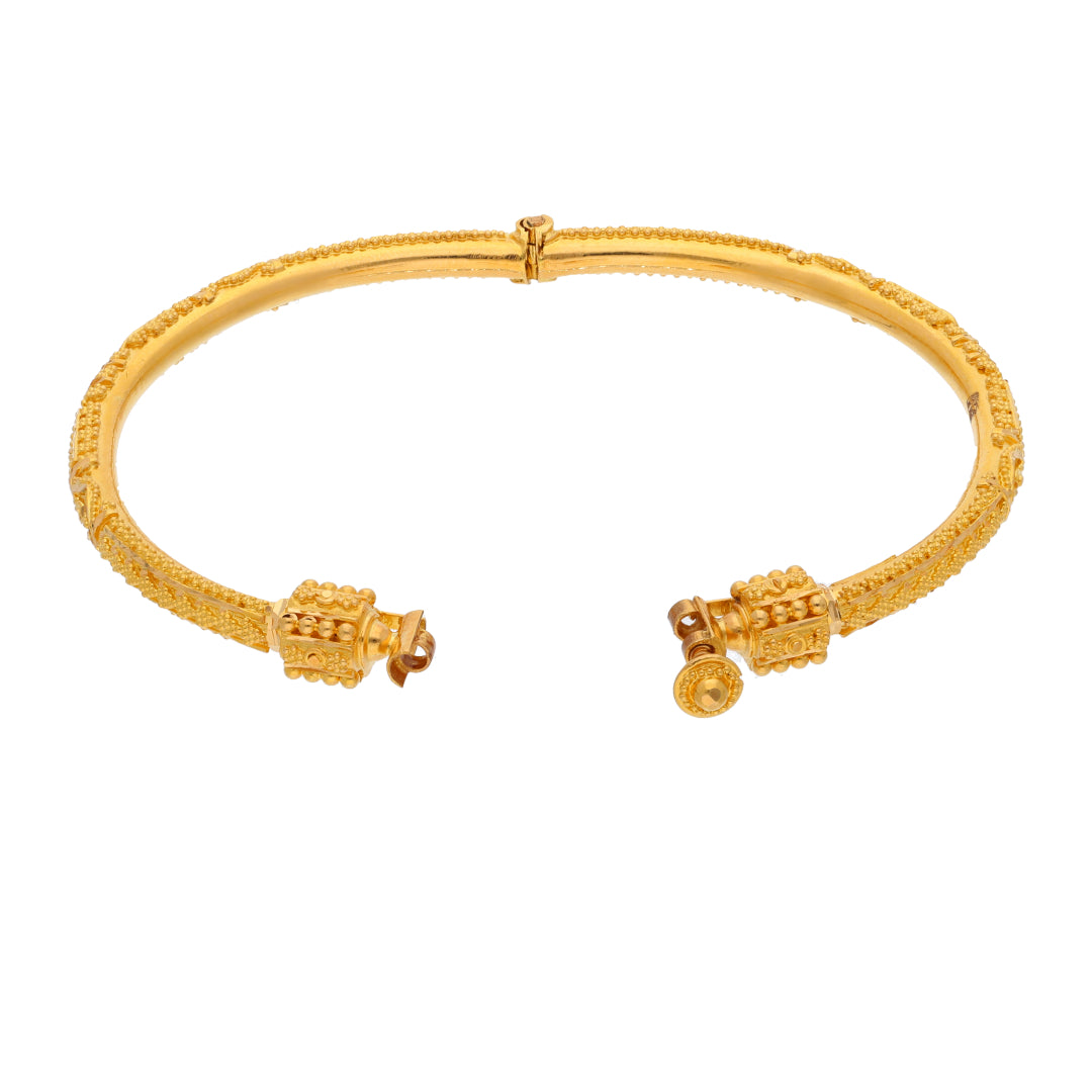 Gold Baby Bangle 21KT - FKJBNG21KM9976