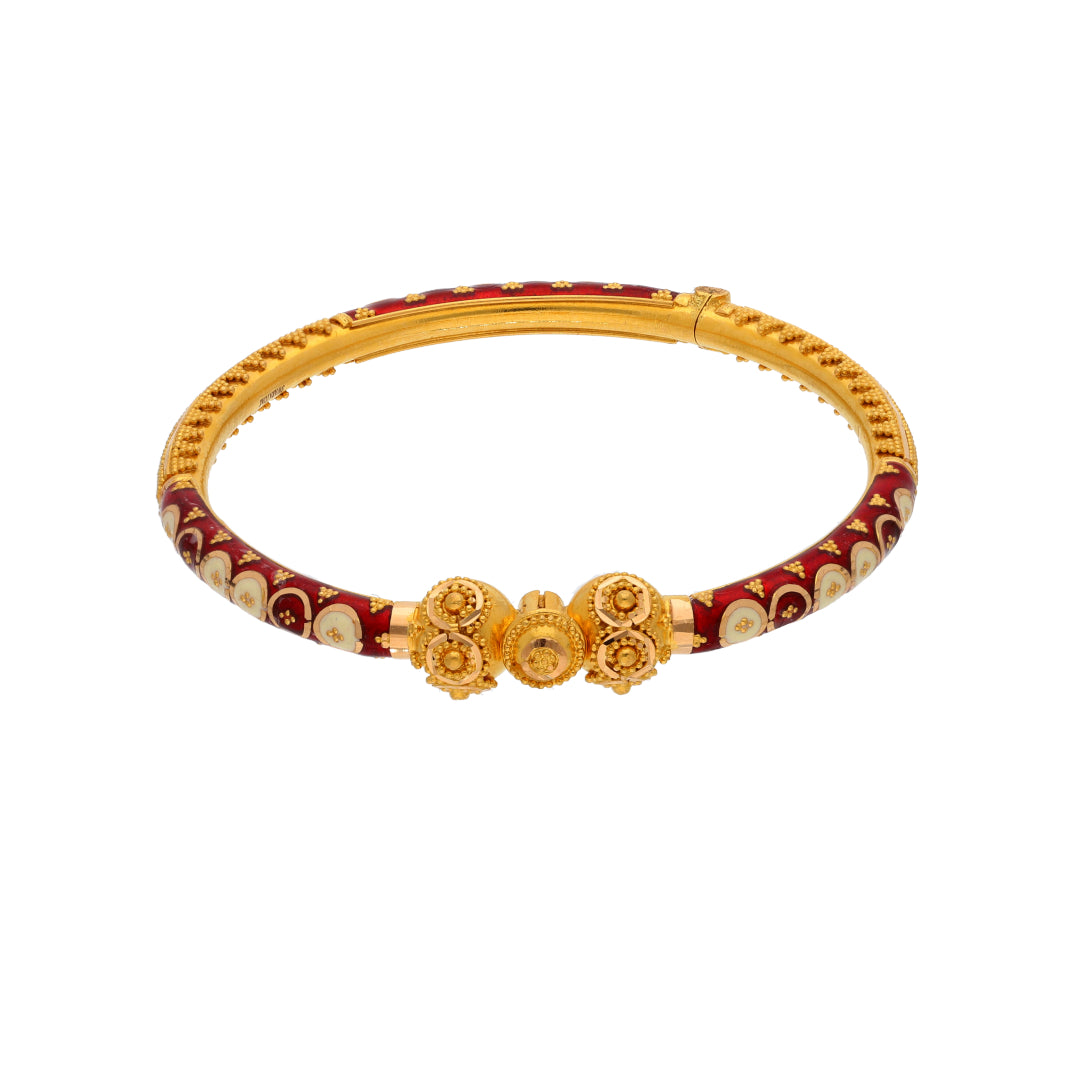 Gold Baby Bangle 21KT - FKJBNG21KM9977