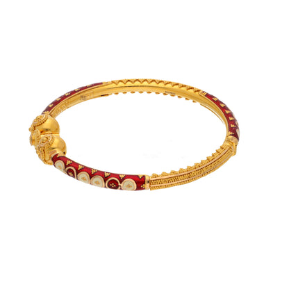 Gold Baby Bangle 21KT - FKJBNG21KM9977